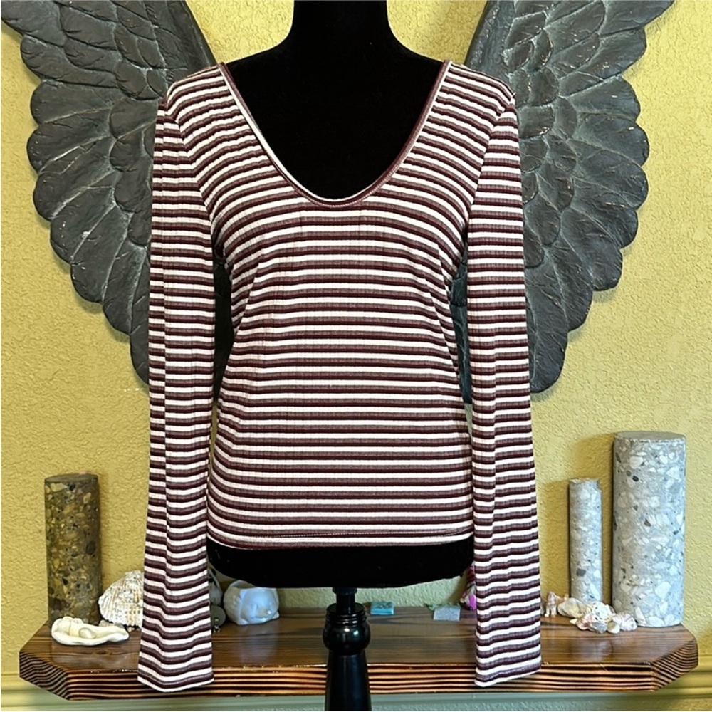 Revamped striped cropped Longsleeve shirt